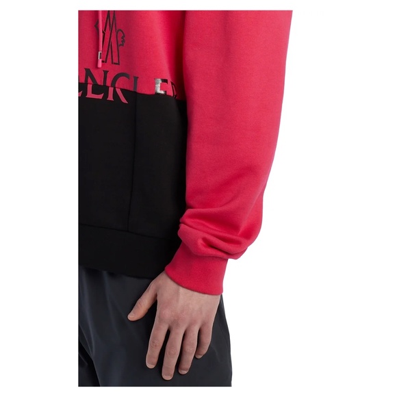 Moncler Colorblock Split Logo Cotton Hoodie - Picture 5 of 5